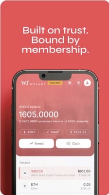 Built on trust, bound by membership, wallet screen